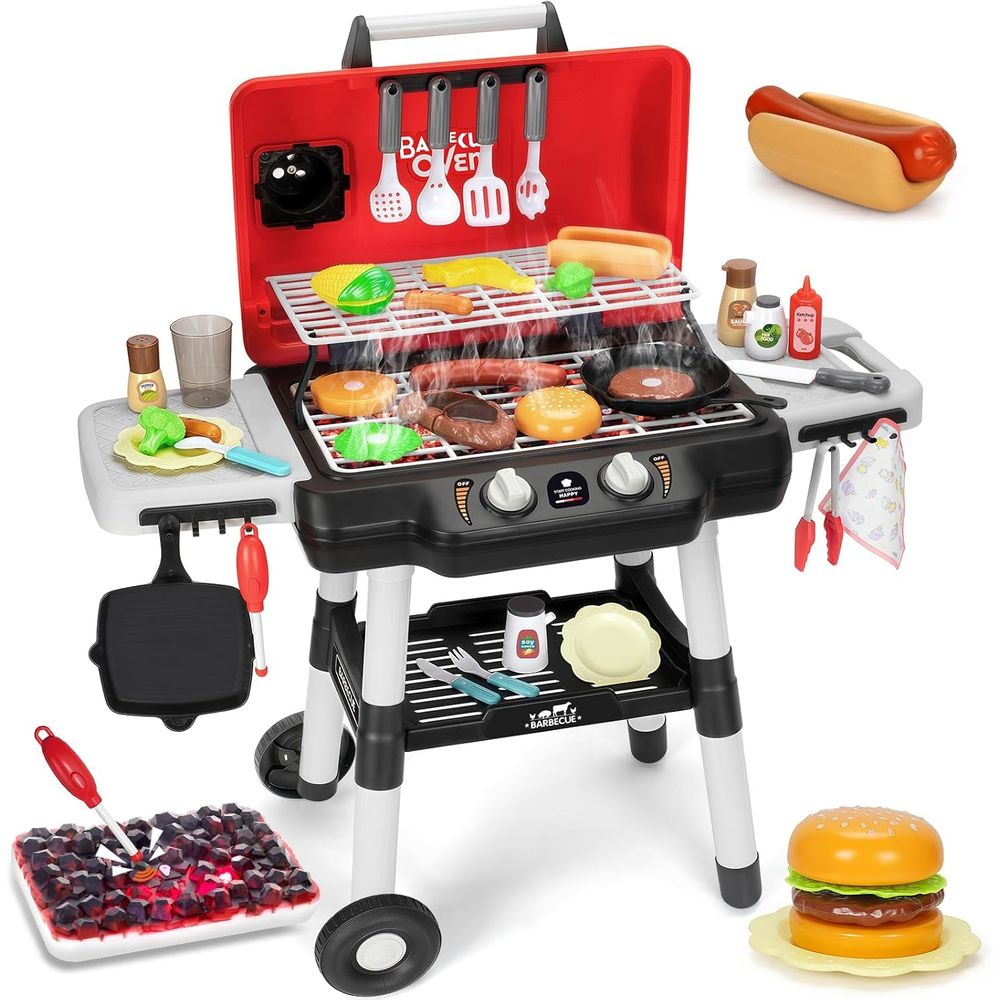 어린이용 주방놀이 장난감, 연기 소리와 조명이 있는 바 - Kids Outdoor Grill 리뷰 및 가격