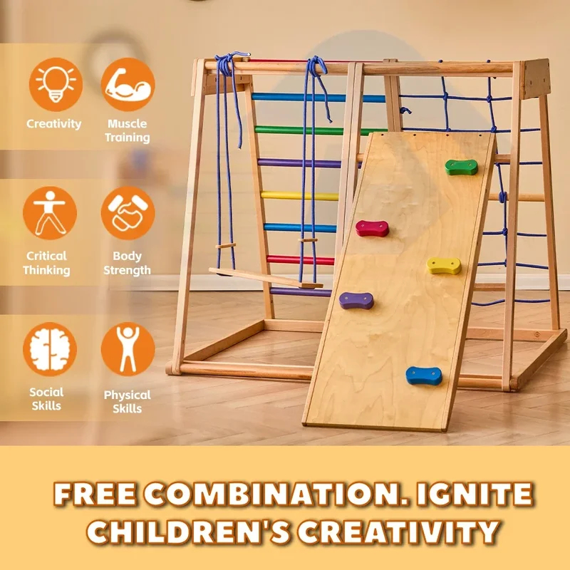 실내용 나무 클라이밍 프레임 놀이터 어린이 활동용 클라 - Kids Outdoor Wooden Climbing Frame 리뷰 및 가격