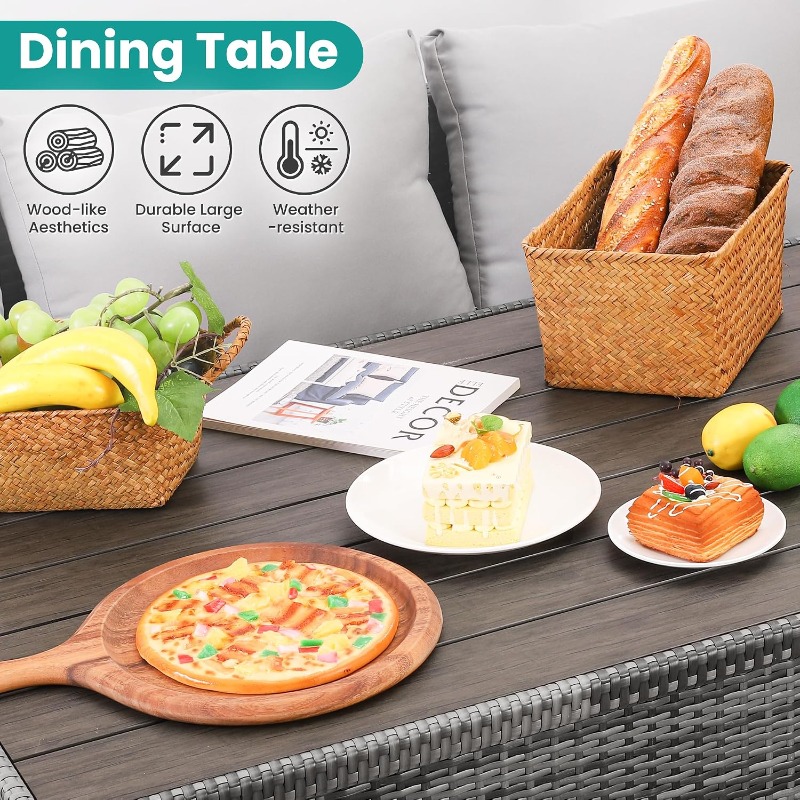 우미오키오 파티오 가구 세트, 7피스 야외 파티오 가구 - Kids Outdoor Dining Table 리뷰 및 가격
