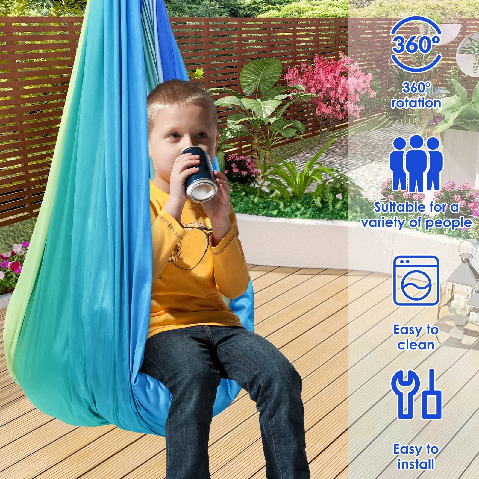 감각적 편안함을 주는 어린이용 센서리 해먹, 최대 20 - Kids Outdoor Hammock 리뷰 및 가격