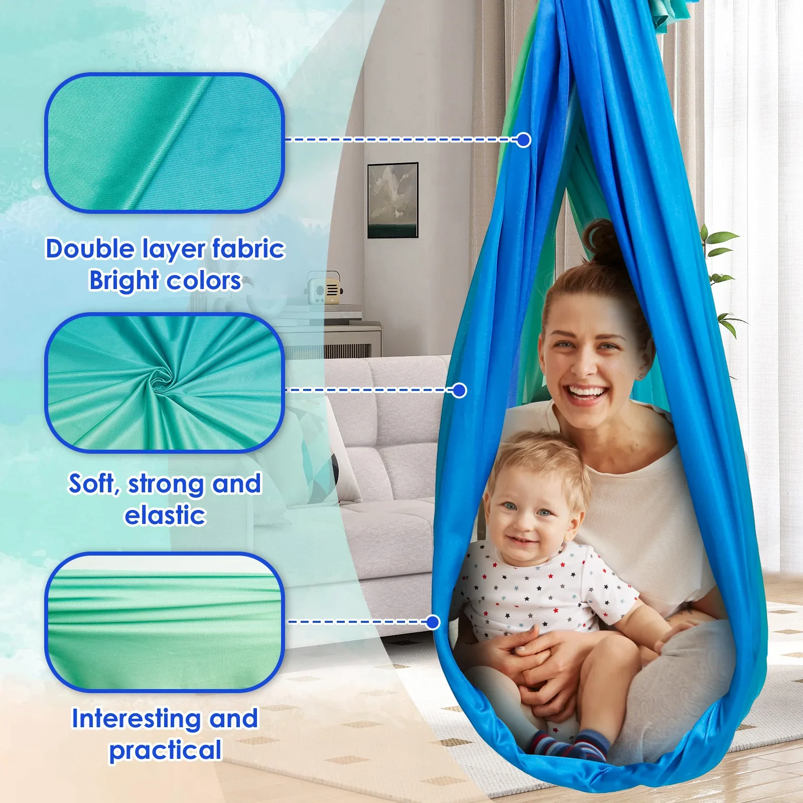 감각적 편안함을 주는 어린이용 센서리 해먹, 최대 20 - Kids Outdoor Hammock 리뷰 및 가격