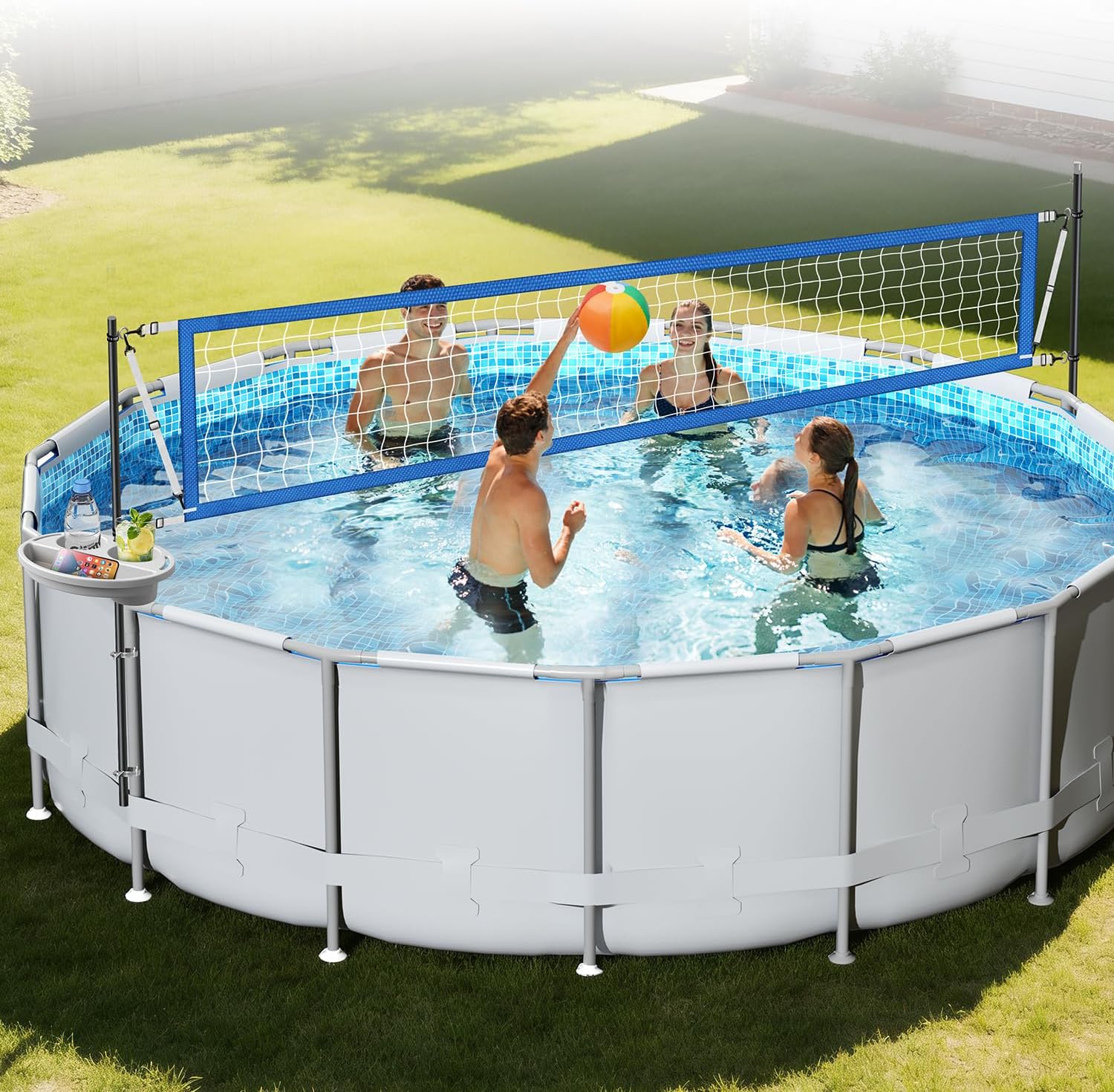 지상 수영장용 배구 네트 세트(보관 트레이 포함) –  - Kids Outdoor Volleyball Net 리뷰 및 가격